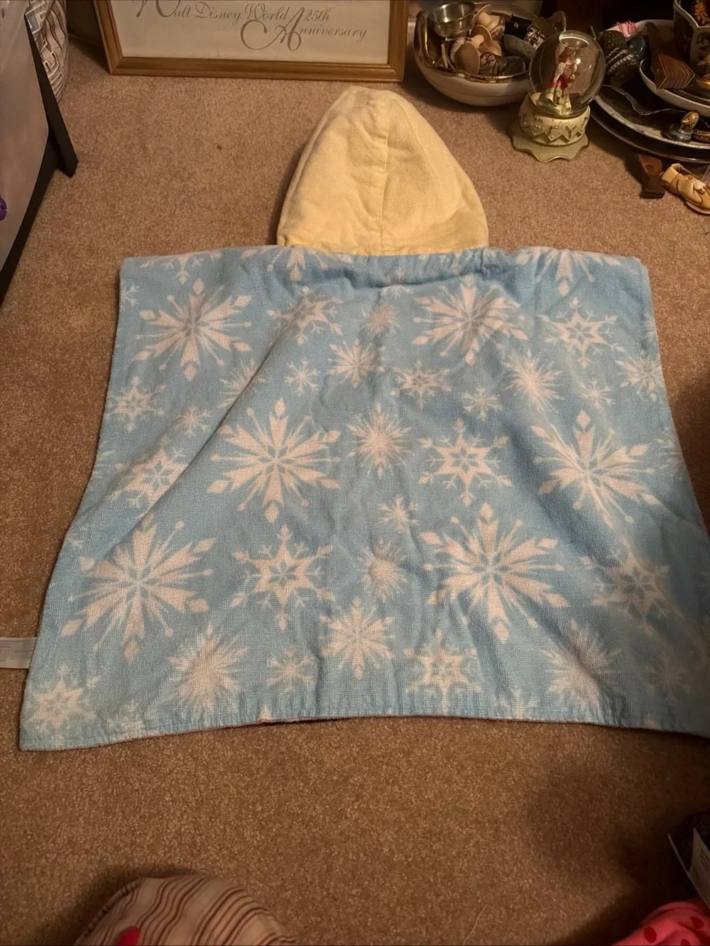 This Disney Frozen Reversible Elsa & Anna hooded poncho towel